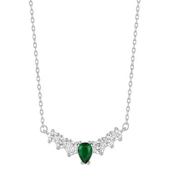 Sunkissed Sterling Cubic Zirconia Bar Necklace