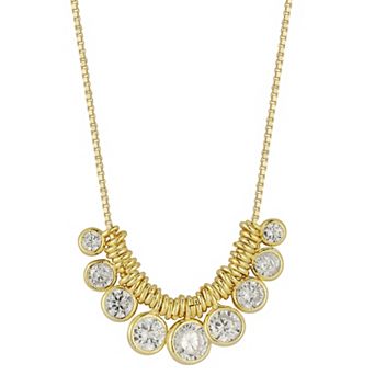 Sunkissed Sterling Cubic Zirconia Coin Charm Necklace