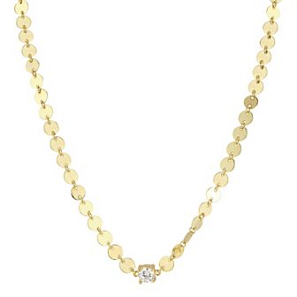 Sunkissed Sterling Cubic Zirconia Mirror Chain Necklace