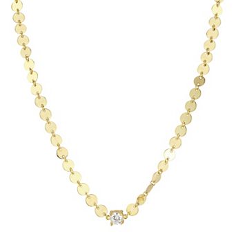 Sunkissed Sterling Cubic Zirconia Mirror Chain Necklace