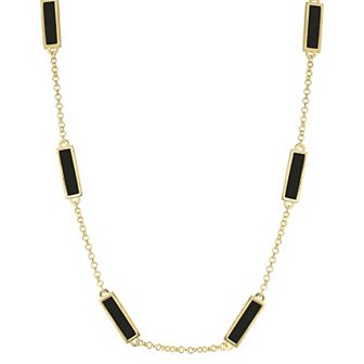 Sunkissed Sterling Gemstone Bar Necklace