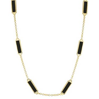 Sunkissed Sterling Gemstone Bar Necklace