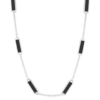Sunkissed Sterling Gemstone Bar Necklace