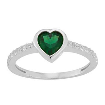 Sunkissed Sterling Cubic Zirconia Heart Ring