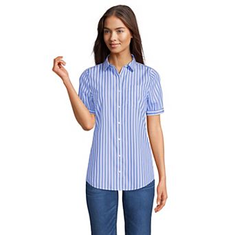 Women's Tall Lands' End Wrinkle-Free No-Iron Favorite Short Sleeve Shirt