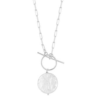 Sunkissed Sterling Freshwater Cultured Pearl Toggle Necklace