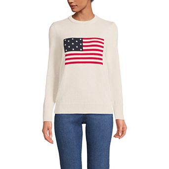 Women's Lands' End Cotton Drifter Crew Neck Sweater