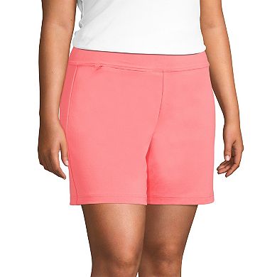 Plus Size Lands' End Starfish Mid-Rise 7" Pull-On Shorts