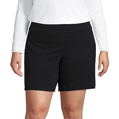 Plus Size Lands End Starfish Mid Rise 7 Pull On Shorts