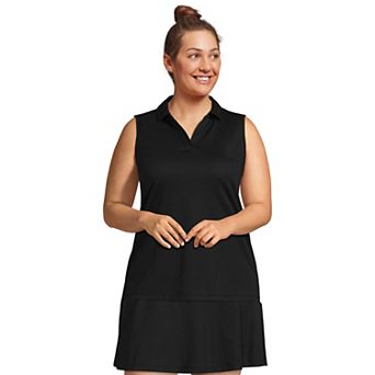Plus Size Lands' End Performance Pique Sleeveless Polo Top