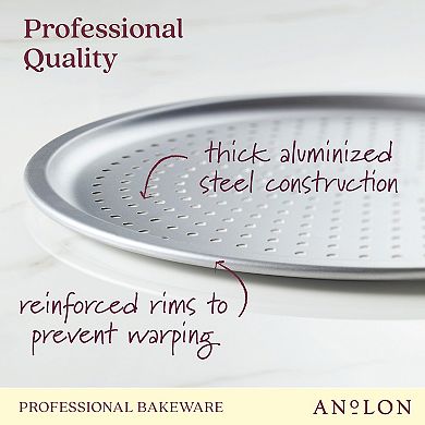 Anolon Pro-Bake Bakeware Aluminized Steel Perforated Pizza Pan