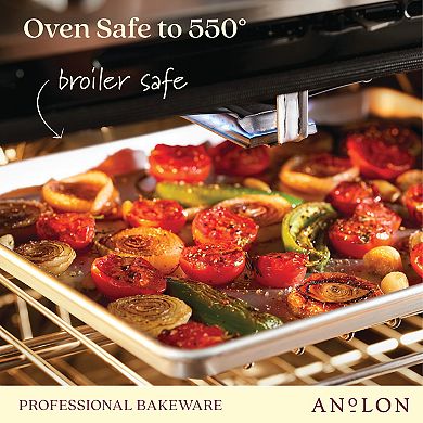 Anolon Pro-Bake Bakeware Aluminized Steel Half-Sheet Baking Pan Set