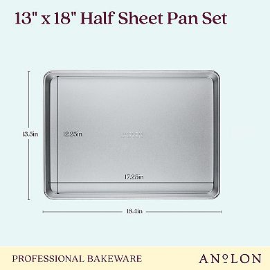 Anolon Pro-Bake Bakeware Aluminized Steel Half-Sheet Baking Pan Set