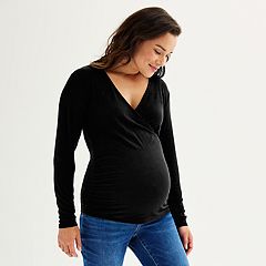 Womens Sonoma Goods For Life V-Neck Long Sleeve Tops & Tees - Tops