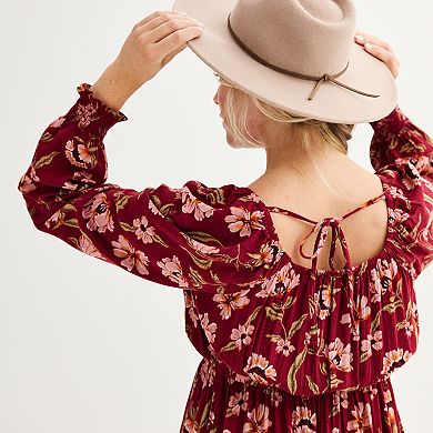 Maternity Sonoma Goods For Life Long Sleeve Surplice Midi Dress