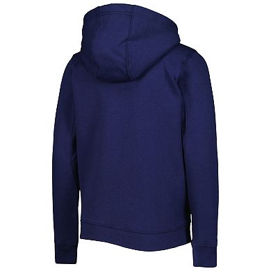 Youth Navy Seattle Mariners Wordmark Full-Zip Fleece Hoodie