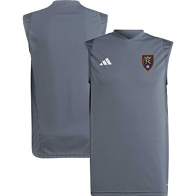 Men's adidas Gray Real Salt Lake 2023 On-Field Sleeveless Training Jersey