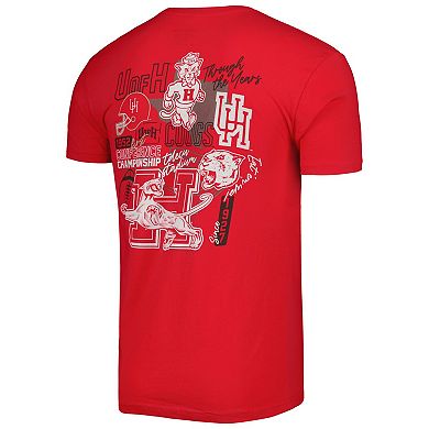 Men's Red Houston Cougars Through the Years T-Shirt