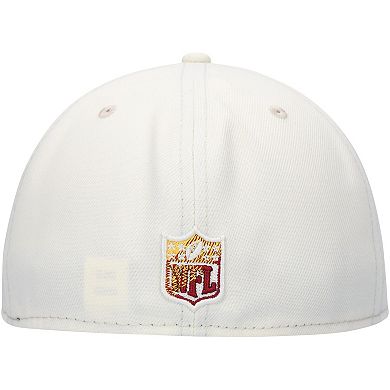Men's New Era Cream Washington Commanders Chrome Color Dim 59FIFTY Fitted Hat