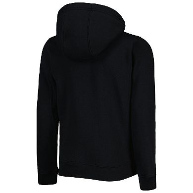Youth Black Baltimore Orioles Wordmark Full-Zip Fleece Hoodie