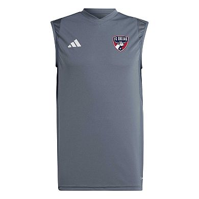 Men's adidas Gray FC Dallas 2023 On-Field Sleeveless Training Jersey