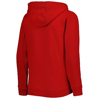 Youth Red Philadelphia Phillies Wordmark Full-Zip Fleece Hoodie