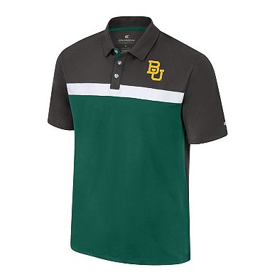 Men's Colosseum Charcoal Baylor Bears Two Yutes Polo