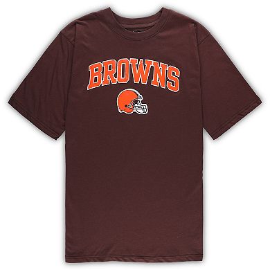 Men's Concepts Sport Brown/Heather Gray Cleveland Browns Big & Tall T-Shirt & Pants Sleep Set