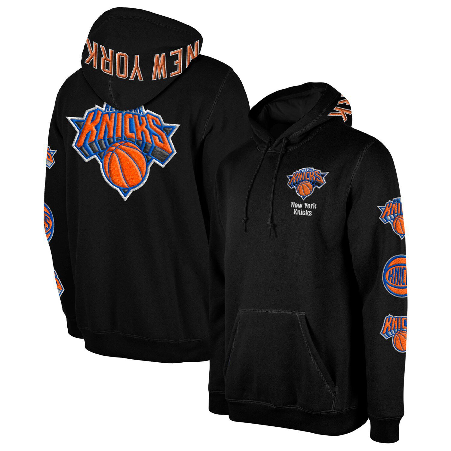 Men's '47 White New York Knicks City Edition Downtown Franklin Long Sleeve T-Shirt Size: Large