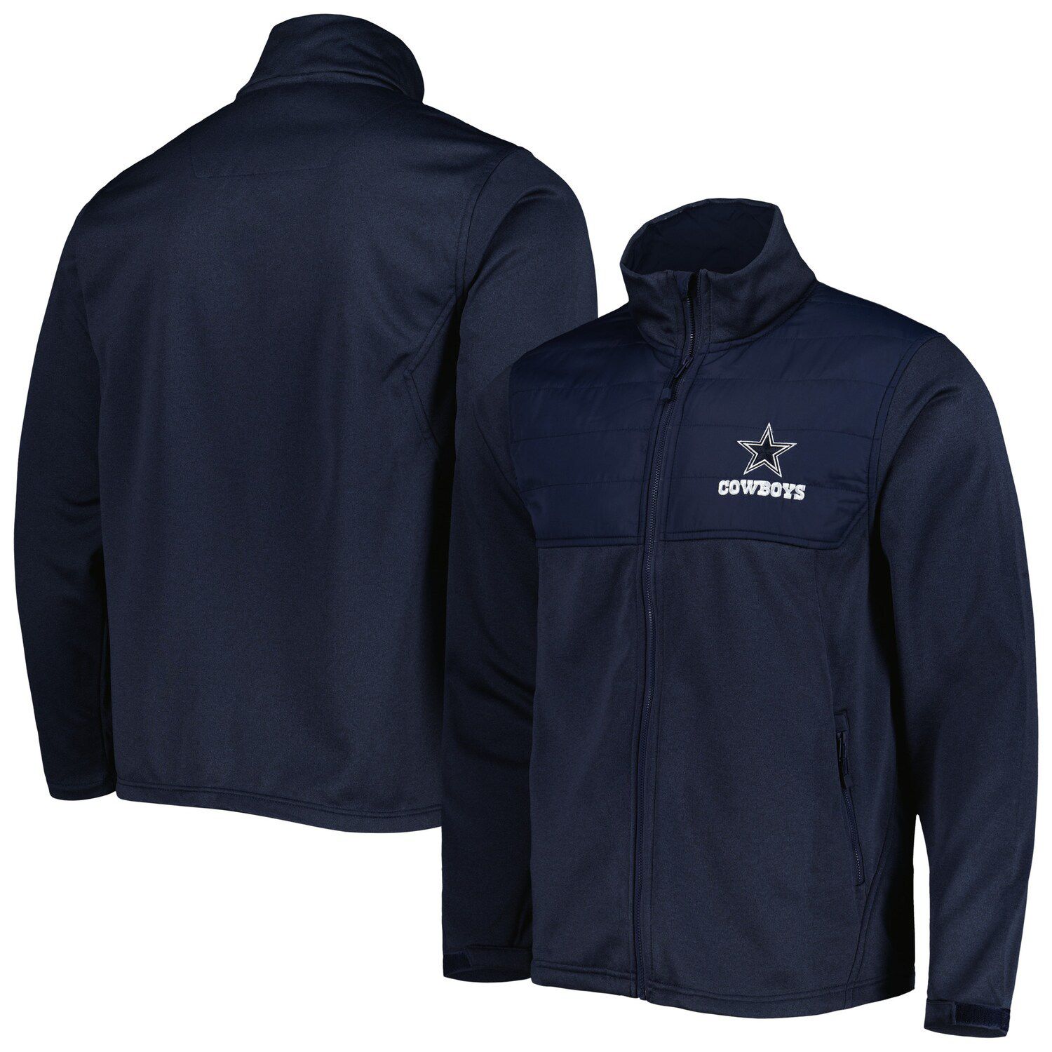 Men's Dunbrooke Navy Dallas Cowboys Sonoma Softshell Full-Zip Jacket Size: 4XL