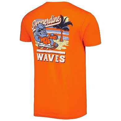 Men's Orange Pepperdine Waves Hyperlocal Beach Premium T-Shirt