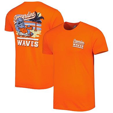 Men's Orange Pepperdine Waves Hyperlocal Beach Premium T-Shirt