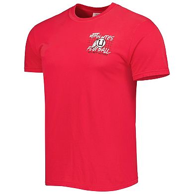 Men's Red Utah Utes Vault Helmet History Comfort T-Shirt