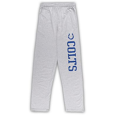 Men's Concepts Sport Royal/Heather Gray Indianapolis Colts Big & Tall T-Shirt & Pants Sleep Set