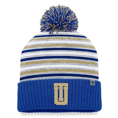 Men's Top of the World Royal Tulsa Golden Hurricane Dash Cuffed Knit Hat with Pom