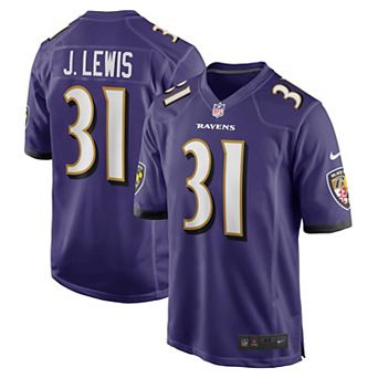 Men's Nike Jamal Lewis Purple Baltimore Ravens Game Retired Player Jersey