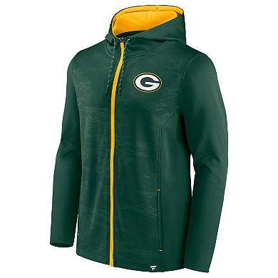 Men's Fanatics Branded Green/Gold Green Bay Packers Ball Carrier Full-Zip Hoodie