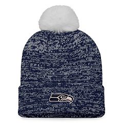 Men's New Era College Navy/Neon Green Seattle Seahawks 2021 NFL Sideline  Sport Official Pom Cuffed Knit Hat