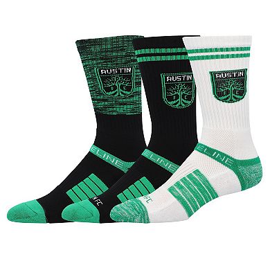 Men's Strideline Austin FC Premium 3-Pack Knit Crew Socks Set