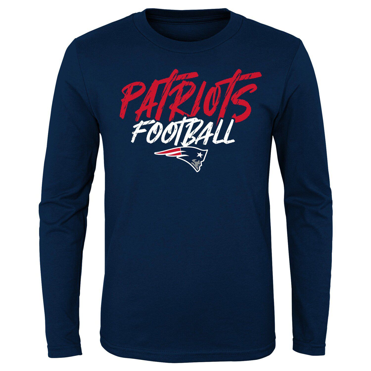 Women's Touch Navy New England Patriots Triple Play V-Neck T-Shirt