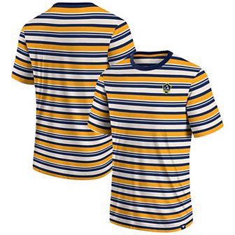 Men's Fanatics Branded Gold LA Galaxy Shot Clock Stripe T-Shirt