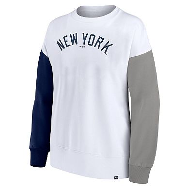 Women's Fanatics White New York Yankees Series Pullover Sweatshirt