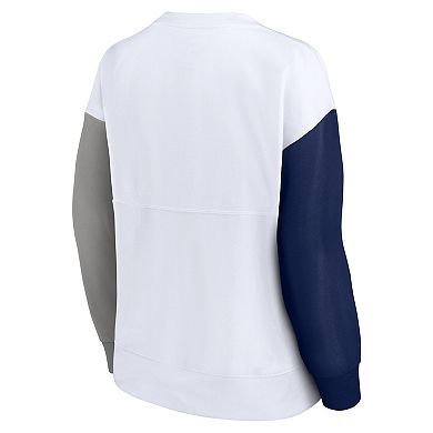 Women's Fanatics Branded White New York Yankees Series Pullover Sweatshirt