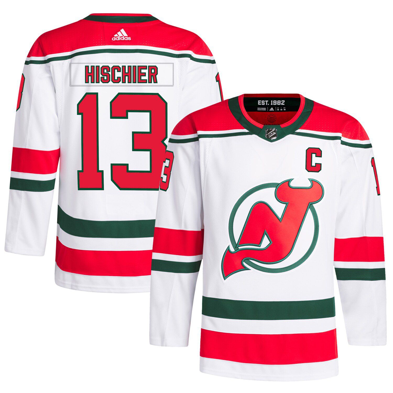 Men's Fanatics Branded Jack Hughes Red New Jersey Devils Authentic Stack  Name & Number T-Shirt
