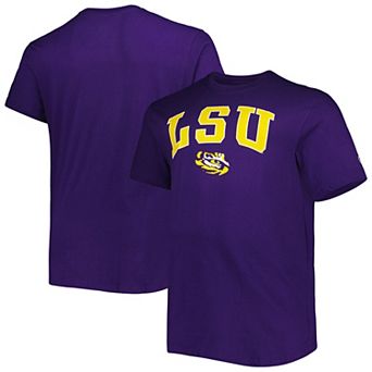 Men's Champion Purple LSU Tigers Big & Tall Arch Over Wordmark T-Shirt