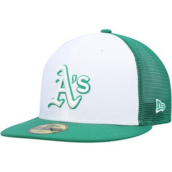 Men's New Era Green/White Oakland Athletics 2023 On-Field Batting Practice 59FIFTY Fitted Hat