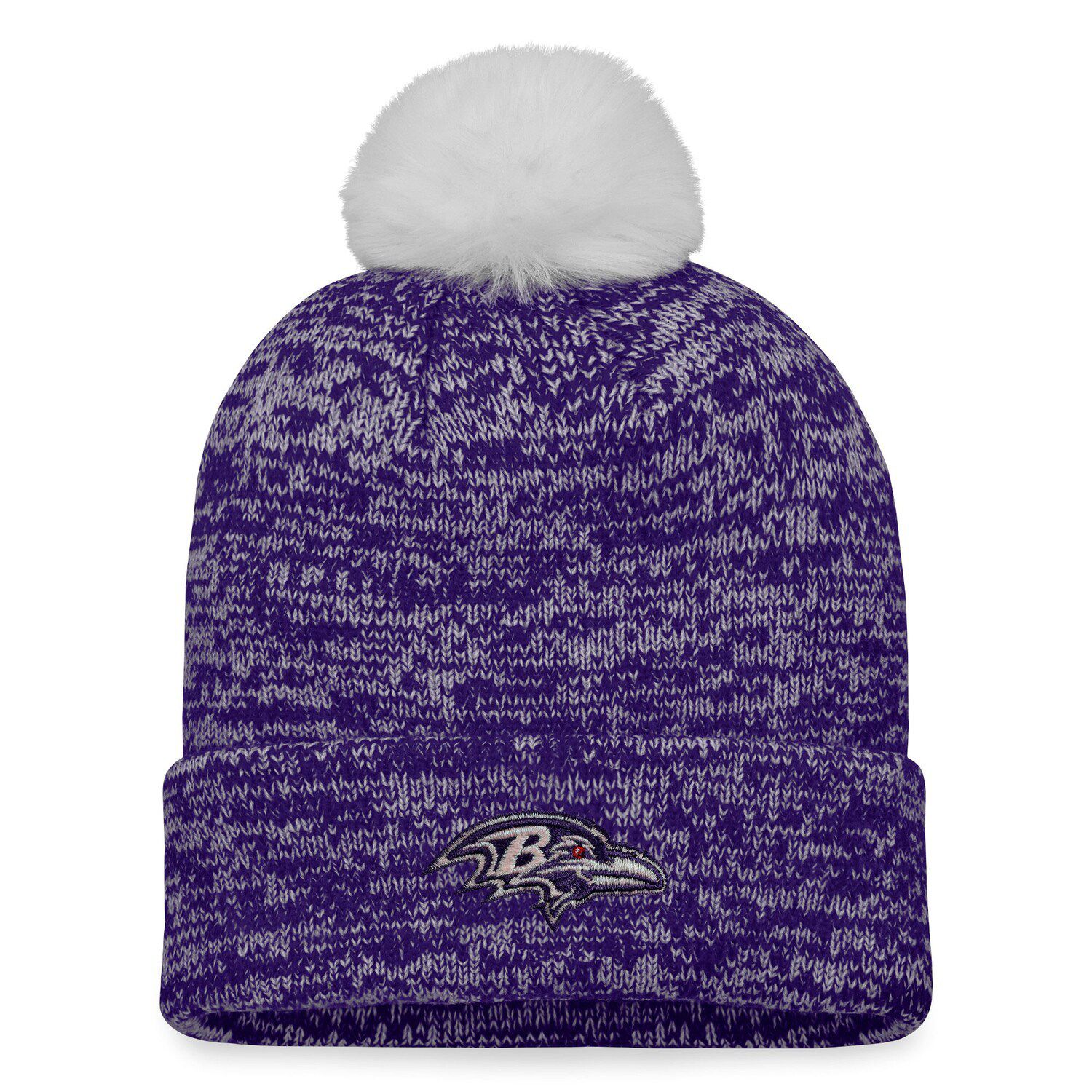 Preschool New Era Black Baltimore Ravens Repeat Cuffed Knit Hat with Pom