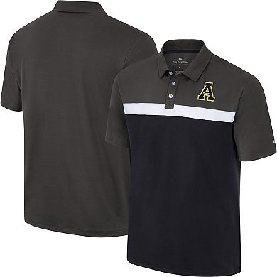 Men's Colosseum Charcoal Appalachian State Mountaineers Two Yutes Polo