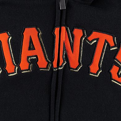 Youth Black San Francisco Giants Wordmark Full-Zip Fleece Hoodie