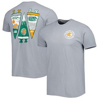 Men's Gray Colorado State Rams Pennant Comfort Color T-Shirt